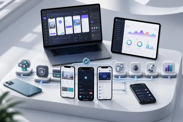 Secure mobile app design, quality assurance and delivery workspace for Surat organisations