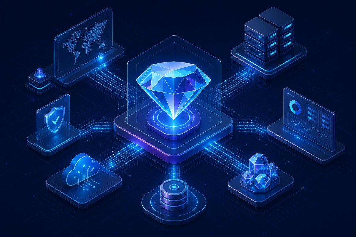 Integration architecture with connected data, cloud and monitoring systems