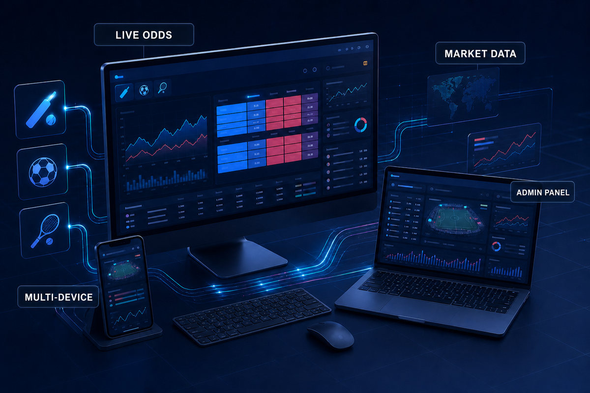 Diamond Exchange API market operations dashboard for live odds, market data and multiple devices