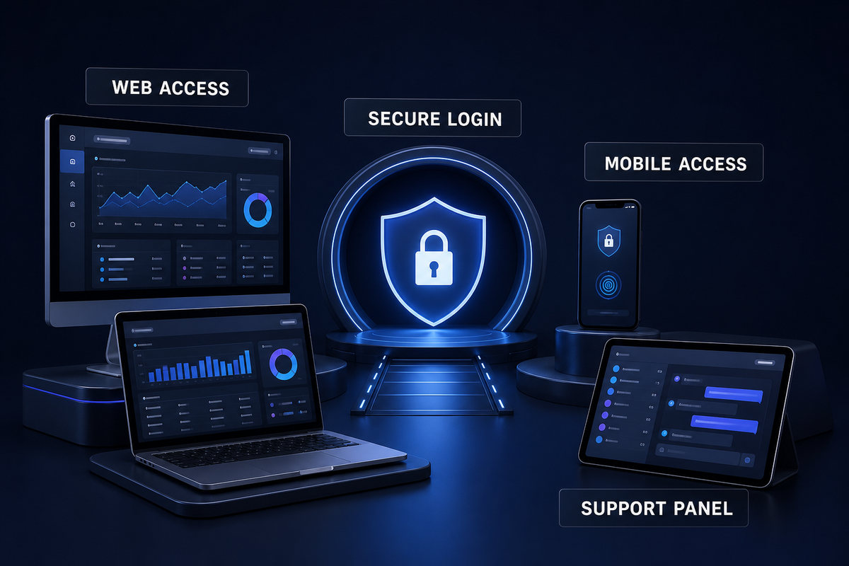 Secure Game ID access across web, mobile, login and support panel interfaces